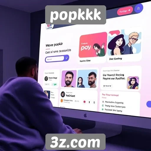 Interface do usuário do site popkkk e sua usabilidade